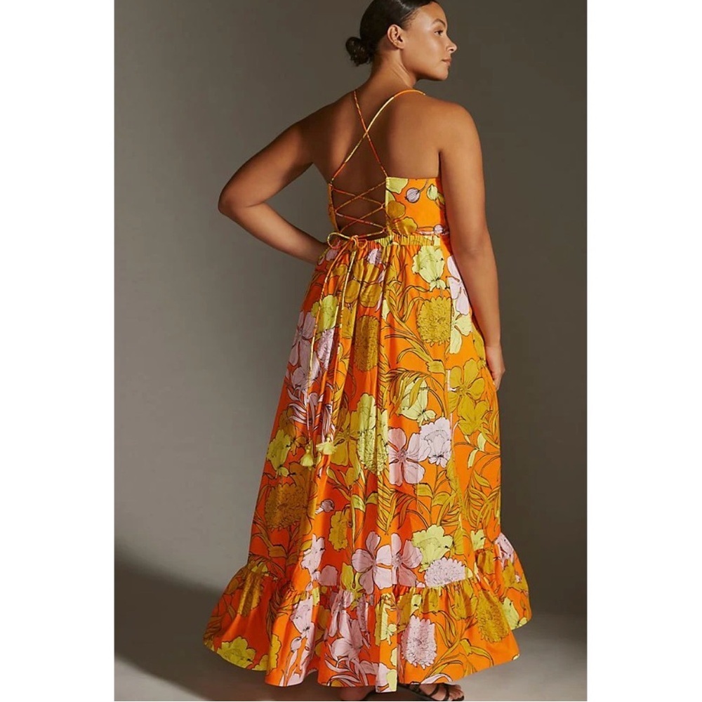 Plenty by Tracy Reese Orange and Yellow Floral Maxi Dress - Picture 2 of 10